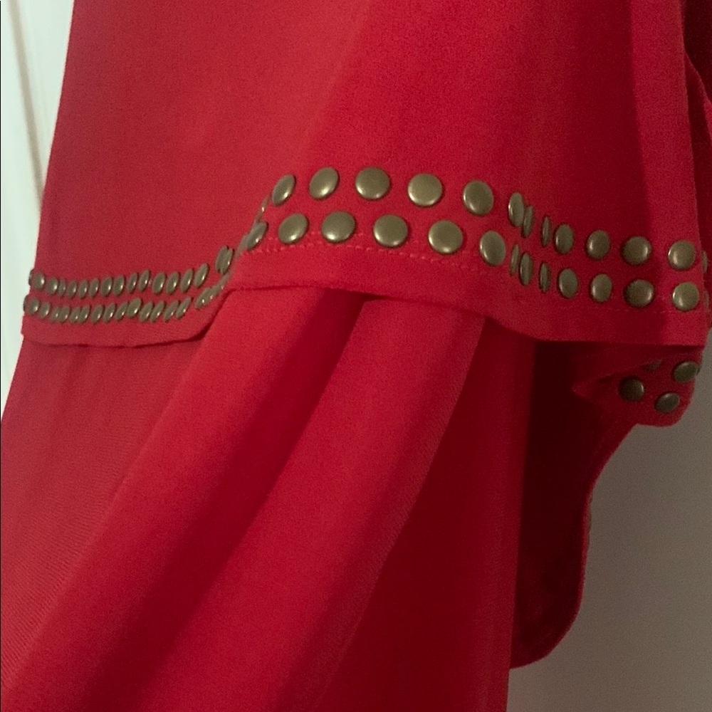Antthony Red Cold Shoulder Top (S) - Picture 8 of 10